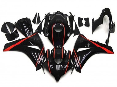 Buy 2008-2011 Glossy Black Red Stripe Honda CBR1000RR Motorcycle Fairings UK