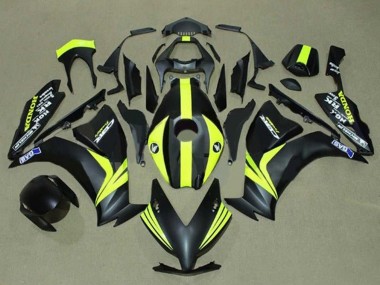 Buy 2012-2016 Matte Black Yellow Stripe Honda CBR1000RR Motorcycle Fairings UK