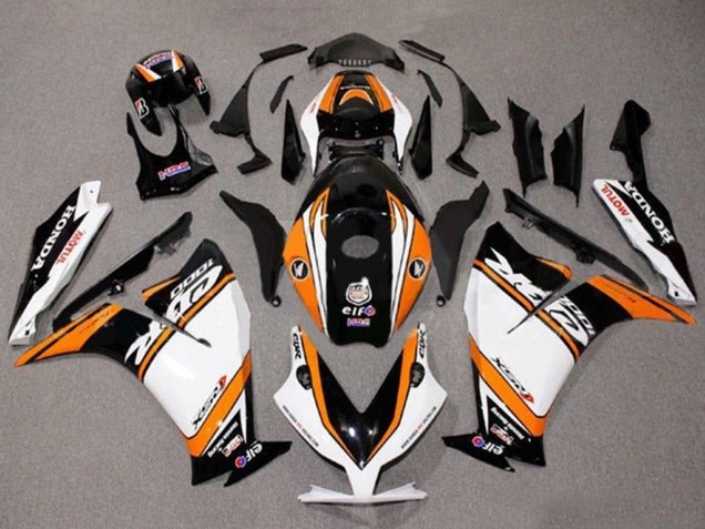 2012-2016 White Orange Glossy Black Honda CBR1000RR Motorcycle Fairings UK