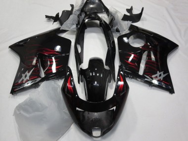 Buy 1996-2007 Glossy Black Red Flame Honda CBR1100XX Blackbird Motorcycle Fairing UK