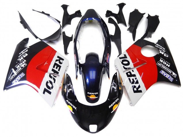 1996-2007 Red White Blue Glossy Black Repsol Honda CBR1100XX Blackbird Motorcycle Fairings UK