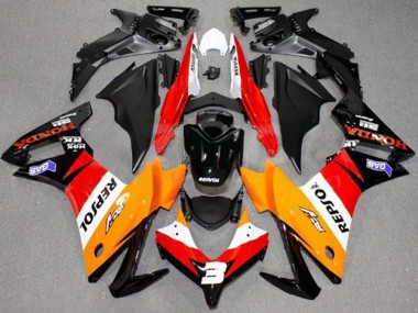 Buy 2013-2015 Orange White Red Glossy Black Repsol Honda CBR500R Motorcycle Fairings UK