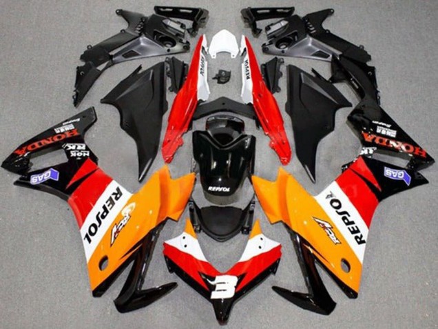 2013-2015 Orange White Red Glossy Black Repsol Honda CBR500R Motorcycle Fairings UK