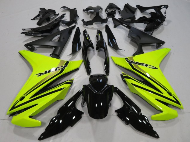 2016-2018 Neon Yellow Glossy Black Honda CBR500R Motorcycle Fairings UK