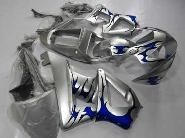 Buy 2000-2001 Silver Blue Tribal Honda CBR900RR 929 Motorcycle Fairings UK