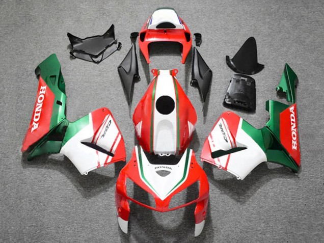 2005-2006 Matte Red White Green Honda CBR600RR Motorcycle Fairings UK