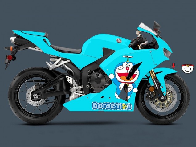 2013-2026 Light Blue Doraemon Honda CBR600RR Motorcycle Fairings UK