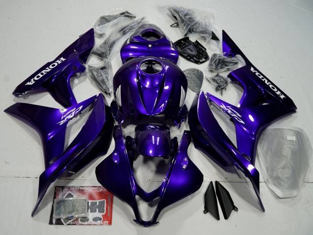 2007-2008 Blue Glossy Black Honda CBR600RR Bike Fairings UK