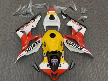 Buy 2007-2008 Yellow White Red Glossy Black Repsol HRC Honda CBR600RR Motorcycle Fairings UK