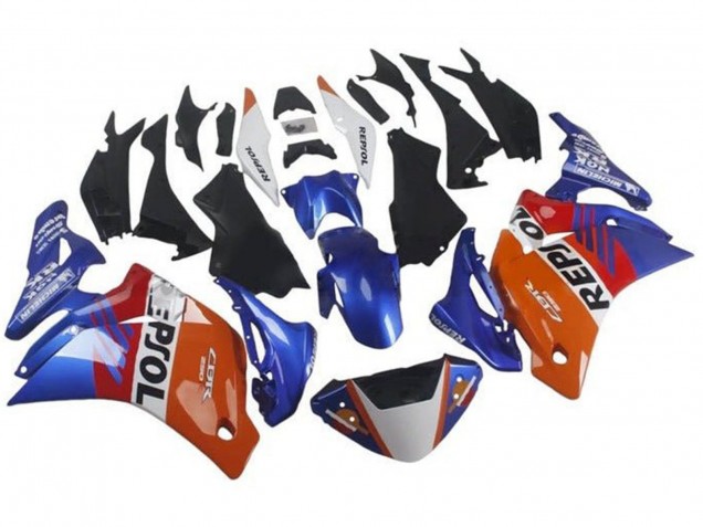 2011-2015 Orange White Red Blue Repsol Honda CBR250RR Motorcycle Fairings UK