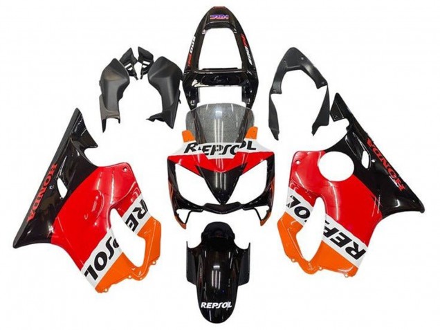 2001-2003 Orange White Red Glossy Black Repsol Honda CBR600 F4i Motorcycle Fairing UK