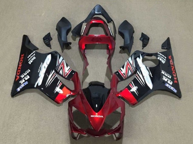 2001-2003 Candy Red Glossy Black Honda CBR600 F4i Motorcycle Fairings UK
