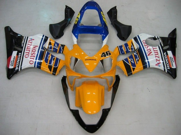 2001-2003 Yellow White Blue Glossy Black Nastro Azzurro Honda CBR600 F4i Motorcycle Fairings UK