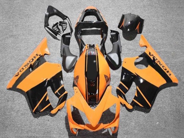 2001-2003 Orange Glossy Black Stripe Honda CBR600 F4i Motorcycle Fairings UK