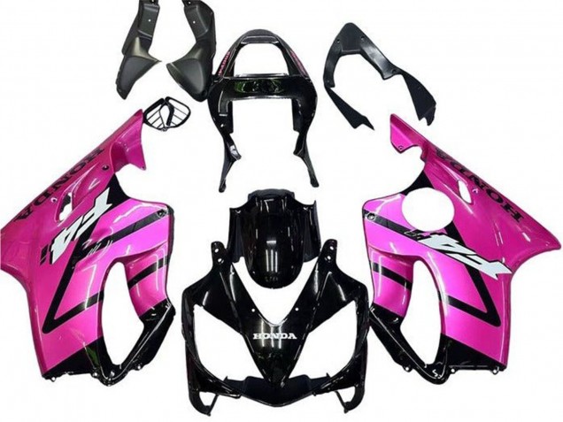 2001-2003 Pink Glossy Black Stripe Honda CBR600 F4i Motorcycle Fairing UK