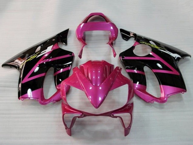 2001-2003 Pink Glossy Black Stripe Honda CBR600 F4i Motorcycle Fairings UK