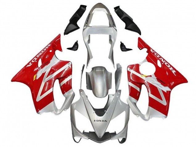 2001-2003 Silver Red Honda CBR600 F4i Motorcycle Fairings UK