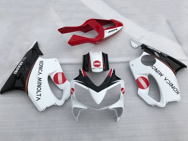 2001-2003 White Red Glossy Black Konica Minolta Honda CBR600 F4i Motorcycle Fairings UK