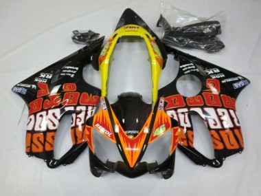 Buy 2004-2007 Yellow Orange Glossy Black Rossi Honda CBR600 F4i Motorcycle Fairings UK