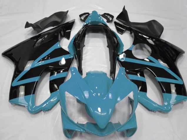 2004-2007 Light Blue Glossy Black Honda CBR600 F4i Motorcycle Fairings UK
