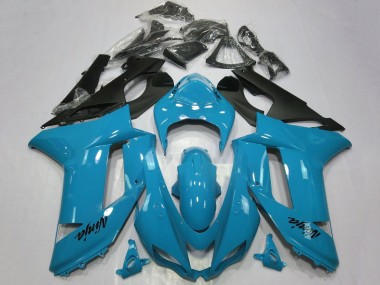 Buy 2007-2008 Blue Black Kawasaki ZX6R Motorcycle Fairings UK
