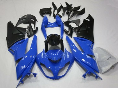 Buy 2007-2008 Blue Black Matte Black Kawasaki ZX6R Motorcycle Fairings UK