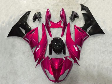 Buy 2009-2012 Candy Red Glossy Black Kawasaki ZX6R Motorcycle Fairings UK