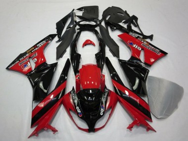 Buy 2009-2012 Red Glossy Black Elf Touch4 Bridgestone Kawasaki ZX6R Motorcycle Fairings UK