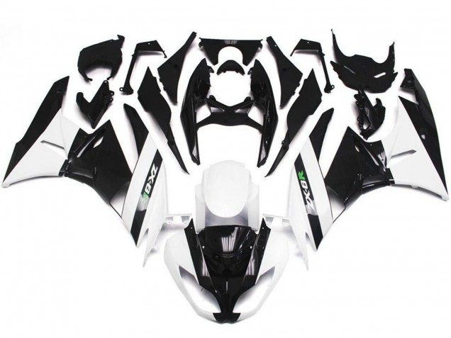 2009-2012 White Glossy Black Kawasaki ZX6R Motorcycle Fairings UK