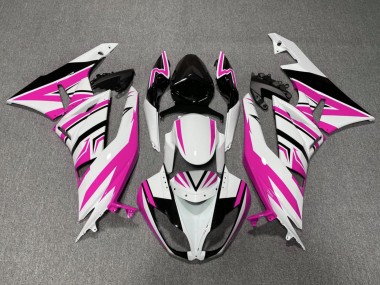 Buy 2009-2012 White Pink Black Kawasaki ZX6R Motorcycle Fairings UK
