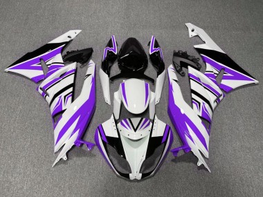 Buy 2009-2012 White Purple Black Kawasaki ZX6R Motorcycle Fairings UK