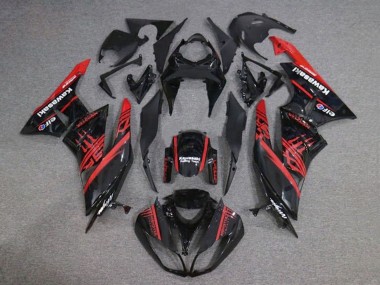 Buy 2009-2012 Glossy Black Red Monster Kawasaki ZX6R Motorcycle Fairings UK