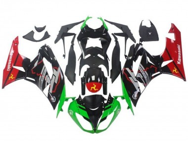 Buy 2009-2012 Green Glossy Black Red Kawasaki ZX6R Motorcycle Fairings UK