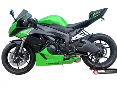 Buy 2009-2012 Green Matte Black Kawasaki ZX6R Motorcycle Fairings UK