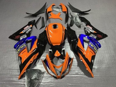 Buy 2013-2018 Orange Blue Black Kawasaki ZX6R Motorcycle Fairings UK
