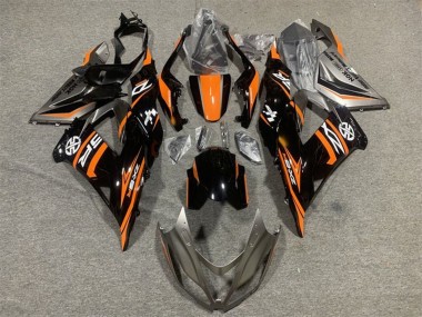 Buy 2013-2018 Orange Glossy Black Kawasaki ZX6R Motorcycle Fairing UK