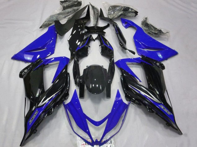2013-2018 Blue Glossy Black Kawasaki ZX6R Motorcycle Fairings UK