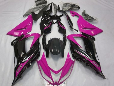 Buy 2013-2018 Pink Glossy Black Kawasaki ZX6R Motorcycle Fairings UK