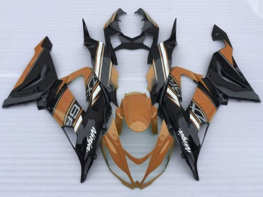 Buy 2013-2018 Orange Black White Kawasaki ZX6R Motorcycle Fairings UK