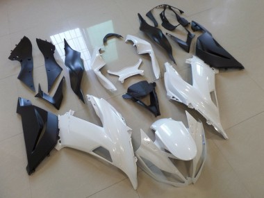 Buy 2013-2018 White Matte Black Kawasaki ZX6R Motorcycle Fairing UK