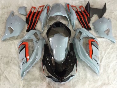 Buy 2013-2018 Nardo Grey Red Black Kawasaki ZX6R Motorcycle Fairings UK