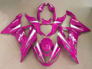Buy 2013-2018 Pink White Kawasaki ZX6R Motorcycle Fairings UK