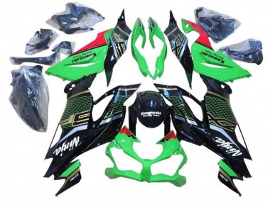 Buy 2019-2022 Green Red Glossy Black Honeycomb Kawasaki ZX6R Motorcycle Fairings UK