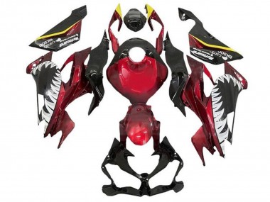 Buy 2019-2022 Candy Red Yellow White Shark Kawasaki ZX6R Motorcycle Fairings UK