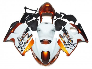 Buy 1996-2007 White Orange Black Suzuki GSXR 1300 Hayabusa Motorcycle Fairings UK