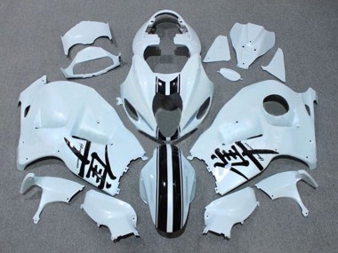Buy 1996-2007 White Black Stripe Suzuki GSXR 1300 Hayabusa Motorcycle Fairings UK