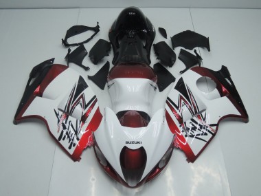 Buy 1996-2007 White Candy Red Black Suzuki GSXR 1300 Hayabusa Motorcycle Fairings UK