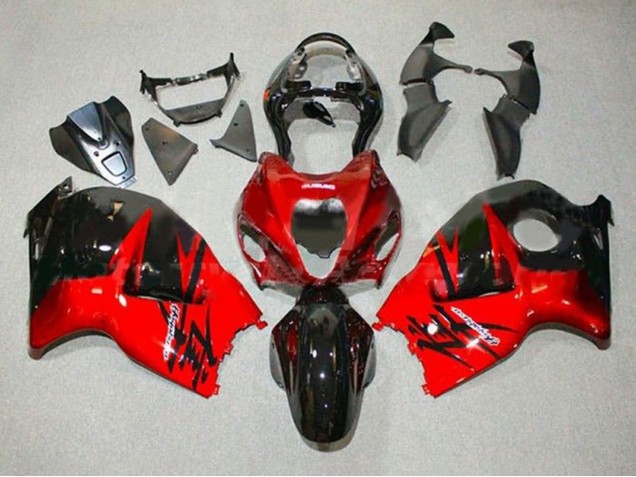 1996-2007 Red Glossy Black Suzuki GSXR 1300 Hayabusa Motorcycle Fairings UK