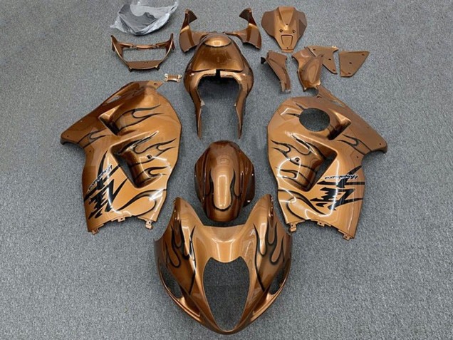 1996-2007 Brown Bronze Black Flame Suzuki GSXR 1300 Hayabusa Motorcycle Fairings UK