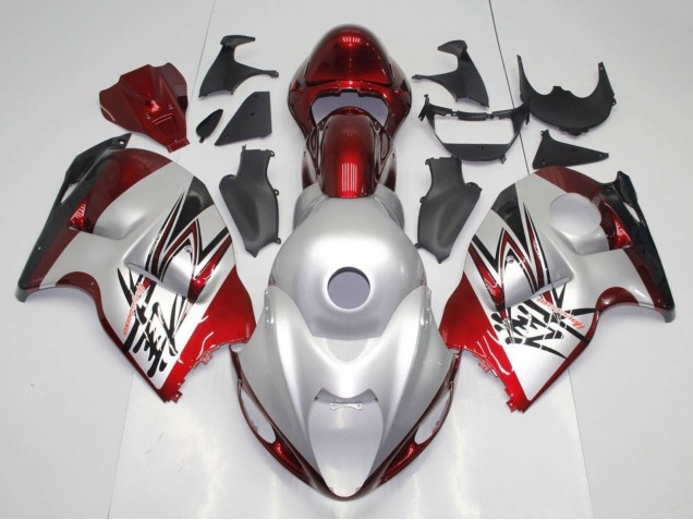 1996-2007 Silver Candy Red Black Suzuki GSXR 1300 Hayabusa Motorcycle Fairings UK